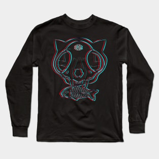 3D SKULL CAT Long Sleeve T-Shirt